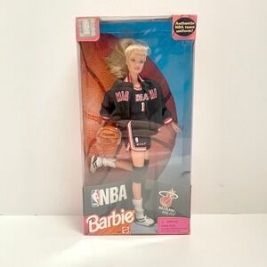 NBA Miami Heat Barbie Doll Authentic Team Uniform 1998 Mattel
